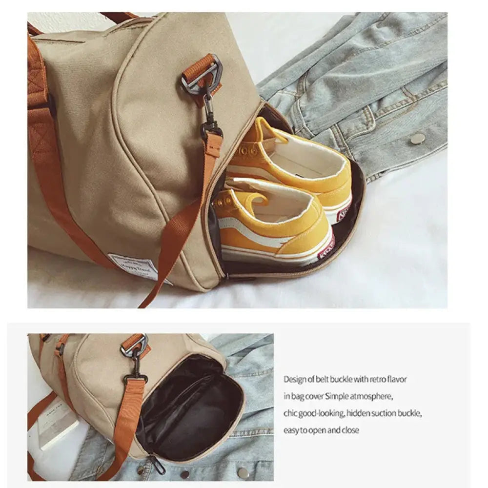 Women's Canvas Gym and Weekend Travel Duffel Bag